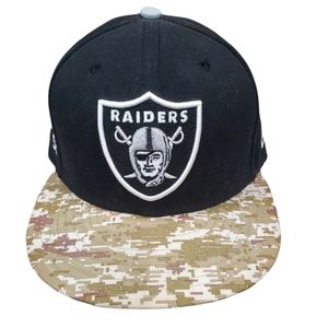 New Era Salute To Service Raiders Camo & Black Khalil Mack #52 Cap Size 7 3/8